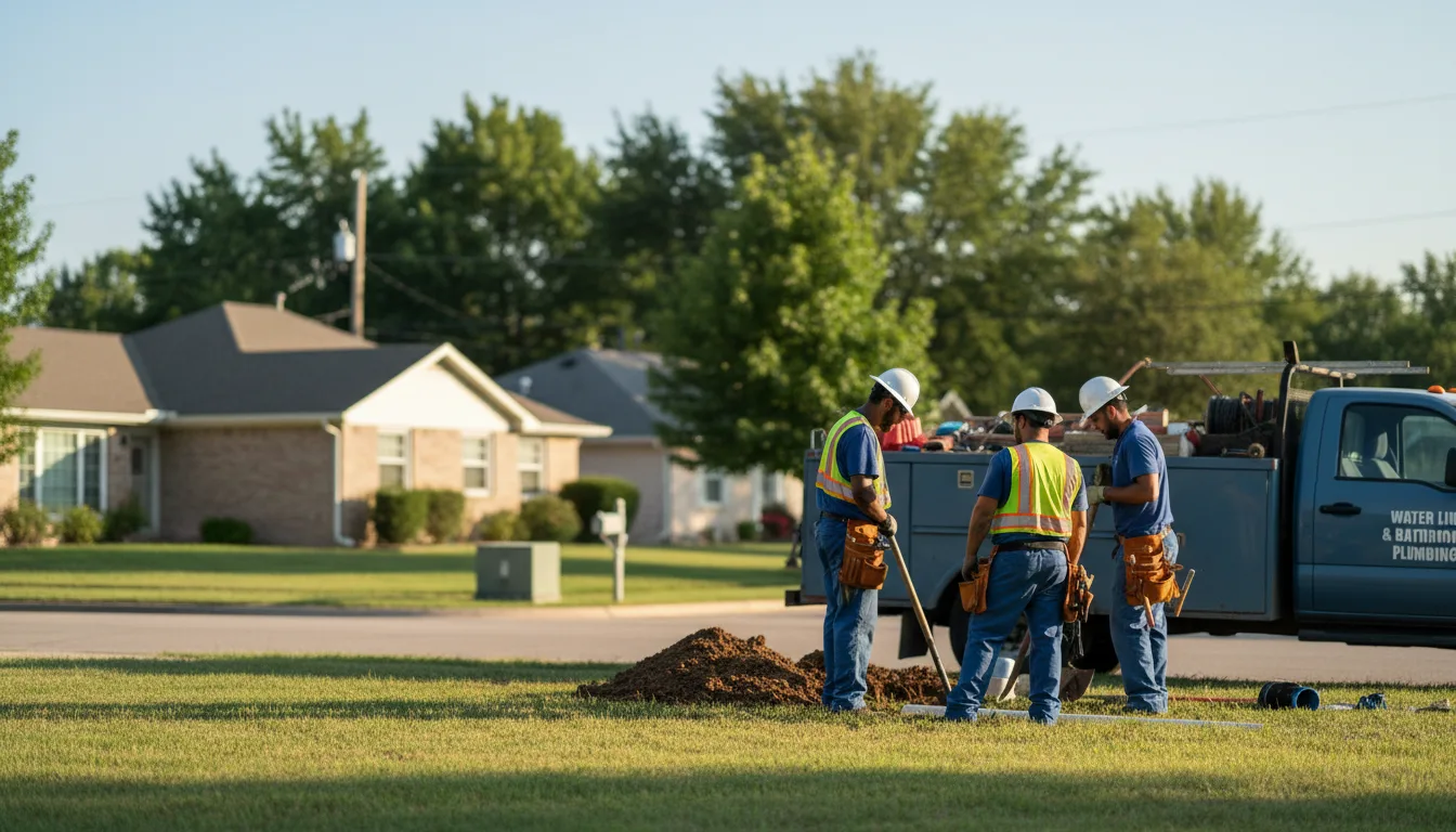Residential water line and bathroom plumbing service in Cromwell, CT